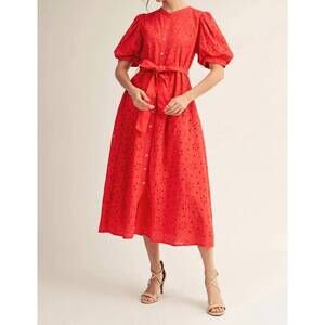 NEW JODIFL heirloom midi dress in red